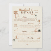 Camp Camping Glamping 3-Tage-Junggeselinnen-Abschi Einladung (Rückseite)