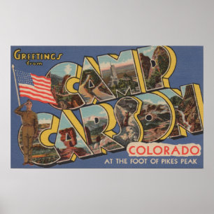 Camp Carson, Colorado - Pikes Peak Poster