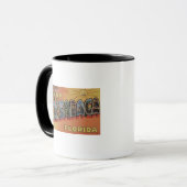 Camp Cassadaga, Florida - Große Buchstabenszenen Tasse (Vorderseite Links)
