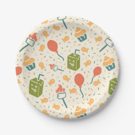 Camp Chaos 4th Birthday paper plates Pappteller