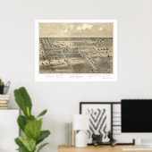 Camp Chase, OH Panoramakarte - ca. 1863 Poster (Heimbüro)