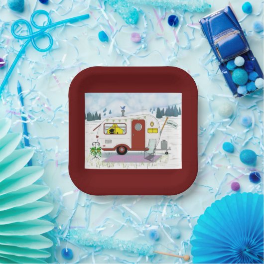 Camp Chic Paper Plate Pappteller (Party)