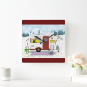 Camp Chic Quadratische Wanduhr (Zuhause)