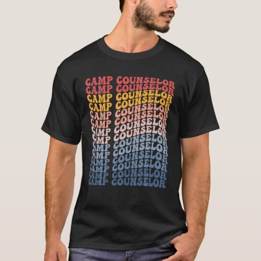 Camp Counselor Groovy Retro T Shirt (Vorderseite)