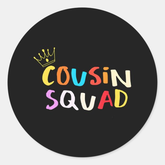 Camp Cousin 2018 Cousin Squad New Cousin Crew Runder Aufkleber (Vorderseite)