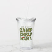 Camp Crew Mama Kindergeburtstag Acryltrinkbecher (Rückseite)