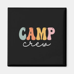 Camp Crew Retro Groovy Vintag glücklicher erster T Magnet