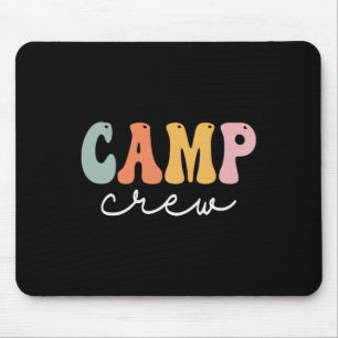 Camp Crew Retro Groovy Vintag glücklicher erster T Mousepad