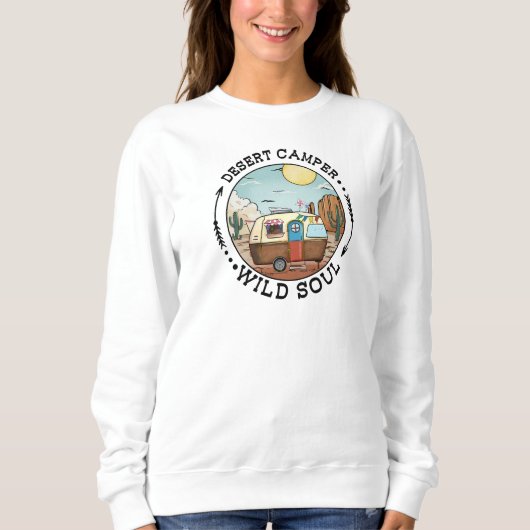 Camp Crew Shirt Camp Life Sweatshirt Happy Camper (Vorderseite)