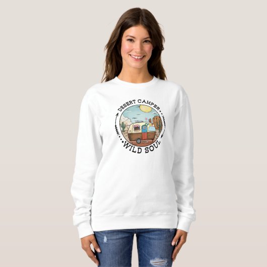 Camp Crew Shirt Camp Life Sweatshirt Happy Camper (Vorne ganz)