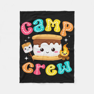 Camp Crew S'mores Marshmallow Camping Familienurla Fleecedecke