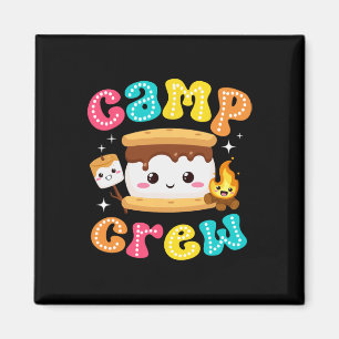 Camp Crew S'mores Marshmallow Camping Familienurla Magnet