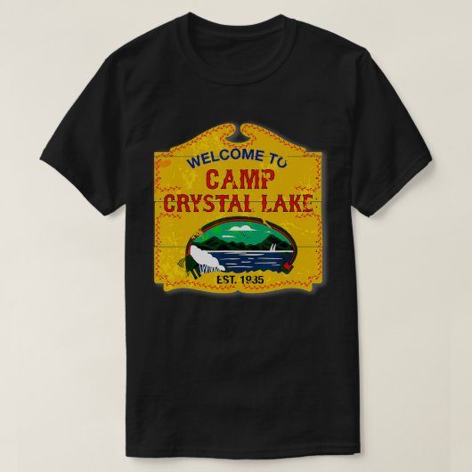 Camp Crystal Lake Halloween Funny Camping Grafik T-Shirt (Design vorne)