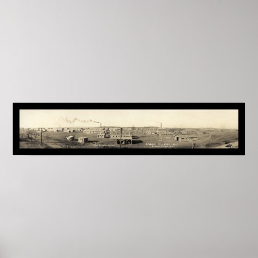 Camp Custer MI Foto 1917 Poster (Vorne)