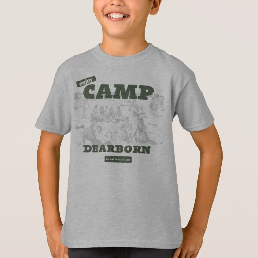Camp Dearborn Kinder Sweatshirt genießen T-Shirt (Vorderseite)