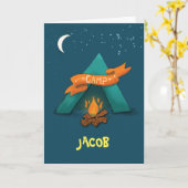 Camp Denken Sie an Ihren Individuelle Name Zelt un Karte (Gelbe Blume)