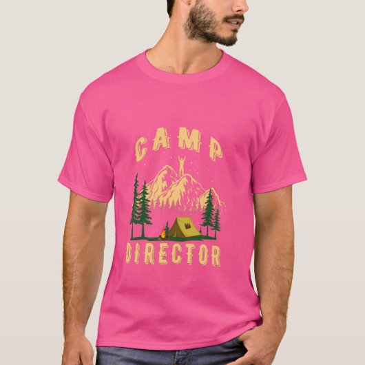 Camp Director Camping Mitarbeiterberater Sommermän T-Shirt (Vorderseite)