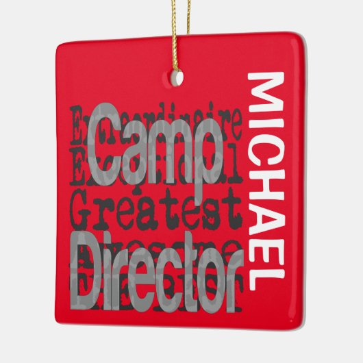 Camp Director Extraordinaire CUSTOM Keramikornament (Links)