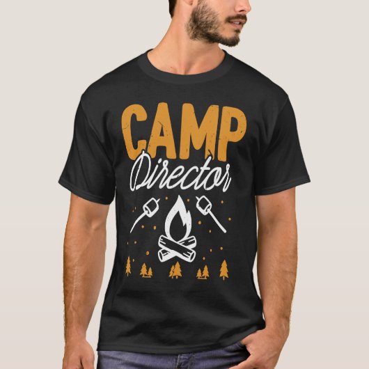 Camp Director Funny Camping Campfire Berg Cli T-Shirt (Vorderseite)