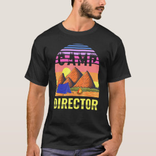 Camp Director Sunset Summer Camping Campground Lea T-Shirt