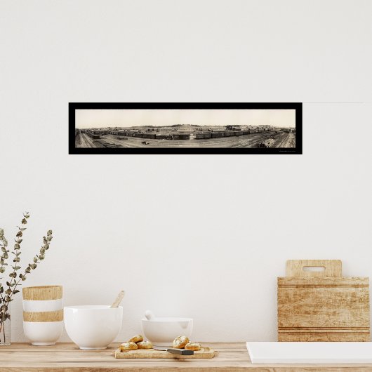 Camp Dodge Iowa Bahn Foto 1917 Poster (Küche)