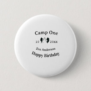 Camp einen glücklichen Geburtstag Name Datum Campi Button