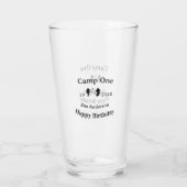 Camp einen glücklichen Geburtstag Name Datum Campi Glas (Rückseite)