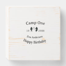 Camp einen glücklichen Geburtstag Name Datum Campi