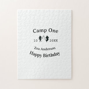 Camp einen glücklichen Geburtstag Name Datum Campi Puzzle