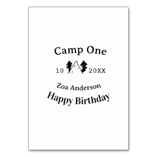 Camp einen glücklichen Geburtstag Name Datum Campi Tischnummer