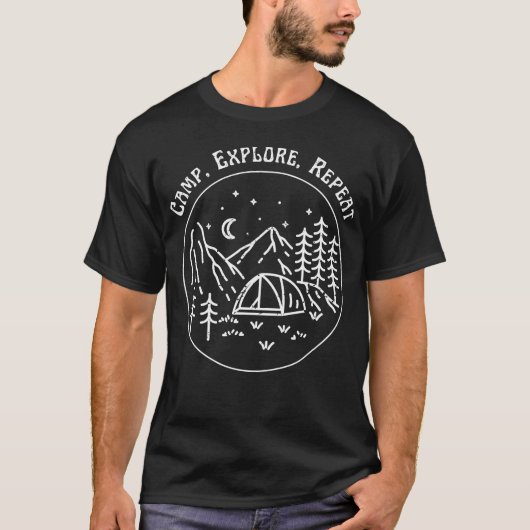 Camp Eplore Repeat Vintage T-Shirt (Vorderseite)