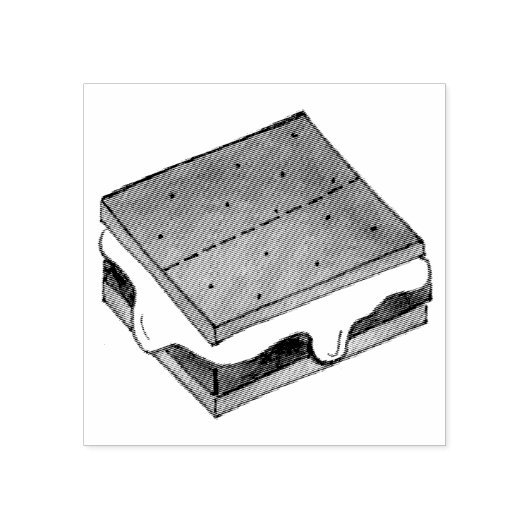 Camp Fire S'mores Schokolade Toasted Marshmallow Gummistempel (Prägung)