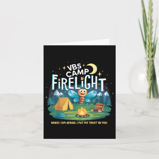 Camp Firelight VBS Campingplatz Bibelschule Feuer Karte (Vorderseite)