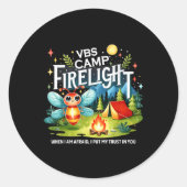 Camp Firelight VBS Campingplatz Bibelschule Feuer Runder Aufkleber (Vorderseite)
