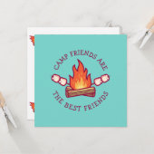 Camp-Freunde sind die besten Freunde Karte (Vorderseite/Rückseite Beispiel)