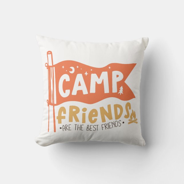 Camp-Freunde sind die besten Freunde Kissen (Vorderseite)