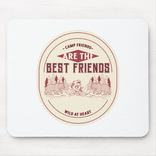 Camp-Freunde sind die besten Freunde Mousepad (Vorne)