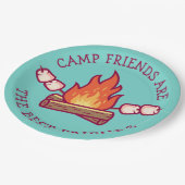 Camp-Freunde sind die besten Freunde Pappteller (Schrägansicht)