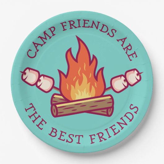 Camp-Freunde sind die besten Freunde Pappteller (Vorderseite)
