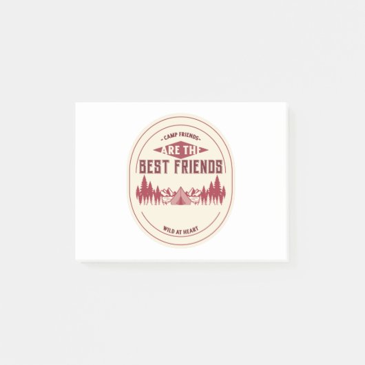 Camp-Freunde sind die besten Freunde Post-it Klebezettel (Vorderseite)