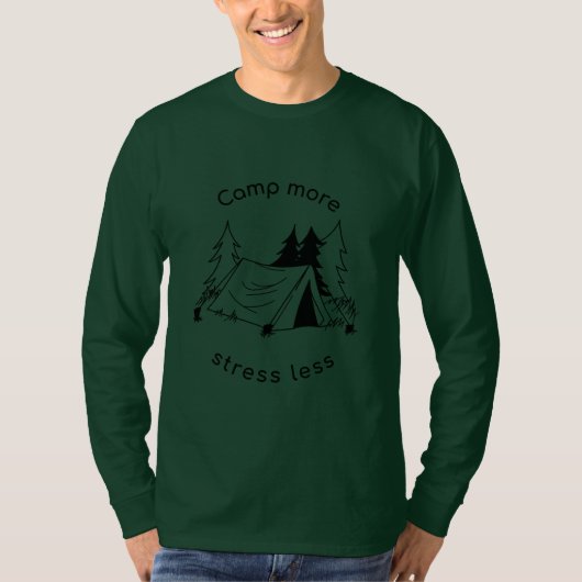 Camp für mehr Stress weniger Basic Long Sleeve T - T-Shirt (Vorderseite)