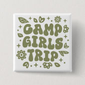 Camp Girls Ausflug Scout Camping Button (Vorderseite)