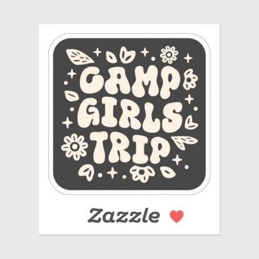 Camp Girls reisen Retro-Ästhetik Aufkleber (Blatt)