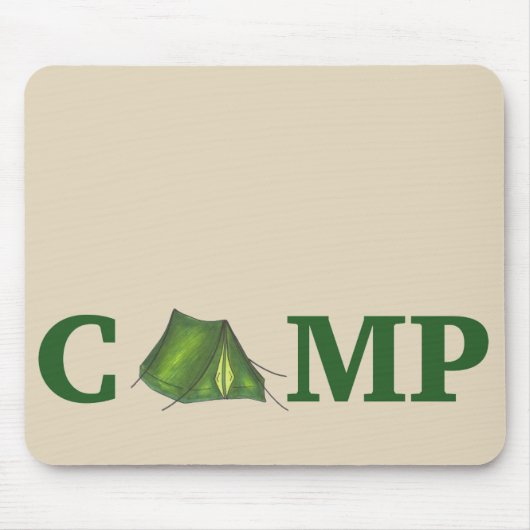 CAMP Green Camping Outdoor Zent Wandern Sommerlage Mousepad (Vorne)