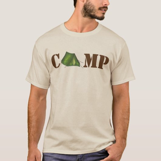 CAMP Green Summer Camping Zelt Woods T-Shirt (Vorderseite)
