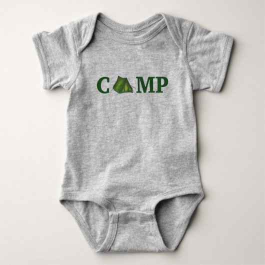 CAMP Green Zent Sommer Camping Wandern Gaben Baby Strampler (Vorderseite)