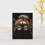 Camp Hair Don't Care Messy Bun Funny Camng Camper  Karte (Gelbe Blume)