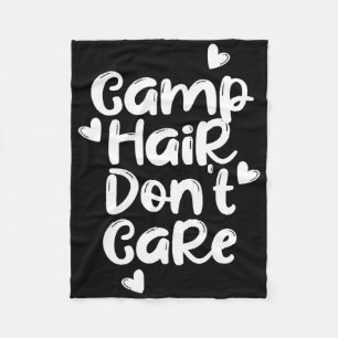 Camp Hair Don't Care Shirt Lustiges Sommer-Camper Fleecedecke