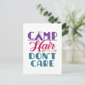 Camp Hair Keine Sorge Camper Camping Glamper Postkarte (Stehend Vorderseite)