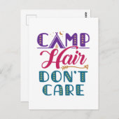 Camp Hair Keine Sorge Camper Camping Glamper Postkarte (Vorne/Hinten)